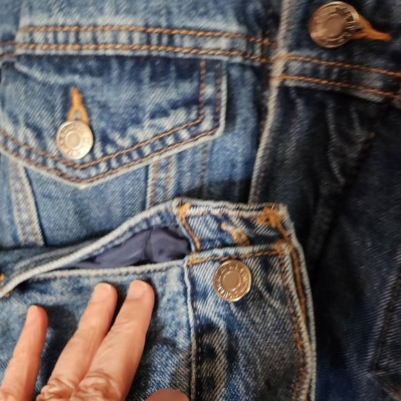 Levis Signature Gold Denim Blue Jean Jacket Mens Large - Picture 8 of 16